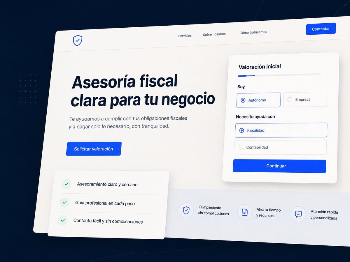 Mockup of Lead-generation website for a tax advisory firm